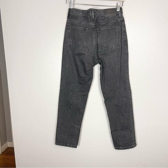 Everlane The Cheeky Jean High Waisted Straight Leg Woman’s size 25 washed black - Picture 5 of 7